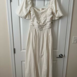 Free People Ain't She a Beaut Puff Sleeve Ruched Dress